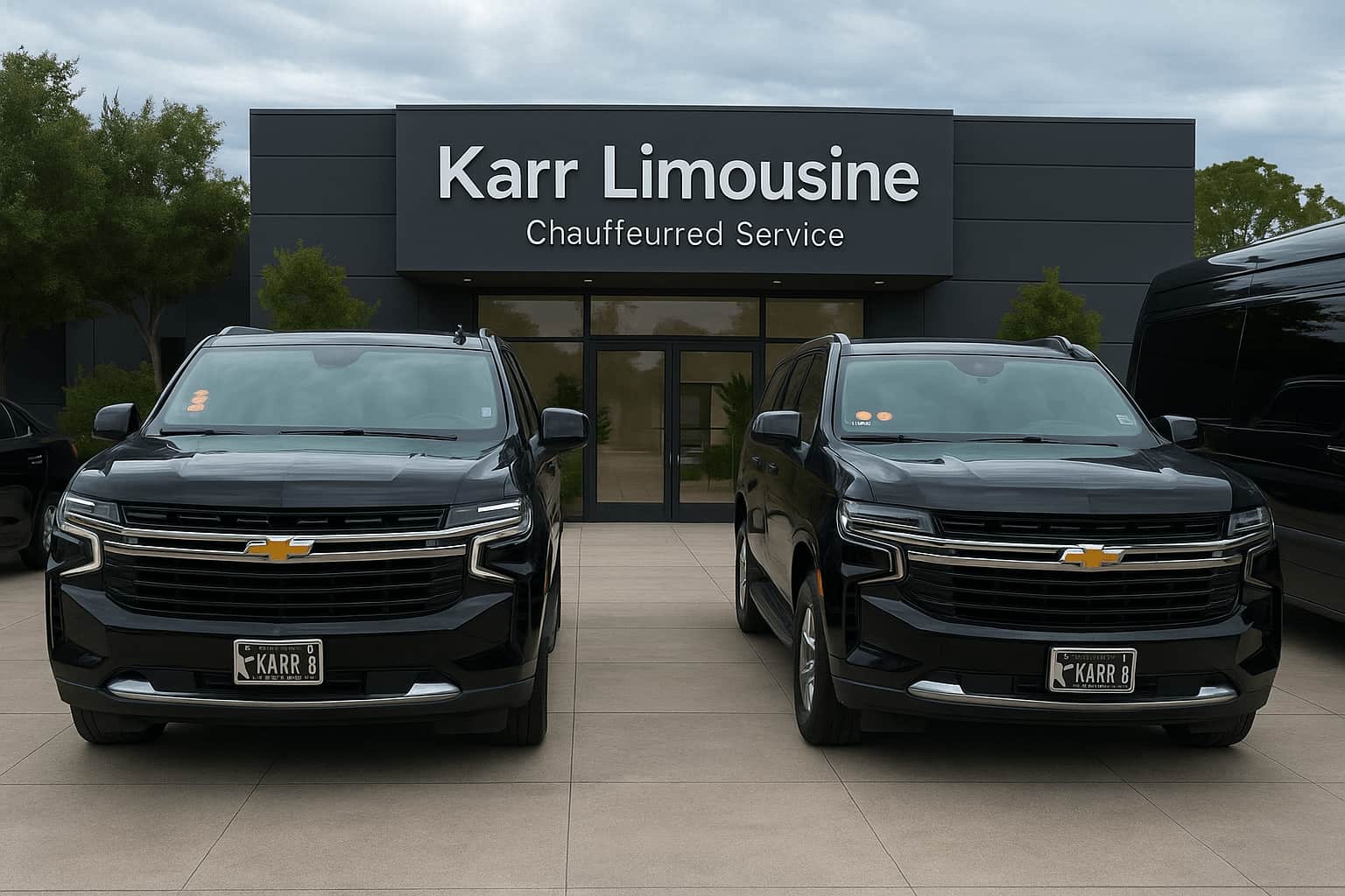 Luxury SUV with personal driver standby