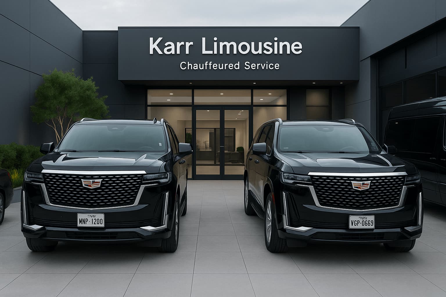 Executive airport transfer – luxury SUV at terminal